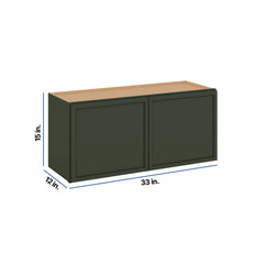 Modernform Cabinet Slim Sage Green 33" W X 15" H X 12" D Double Door Wall Cabinet