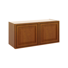 J&K Mocha Glazed K10 Double Door Wall Cabinet - 33" W x 15" H
