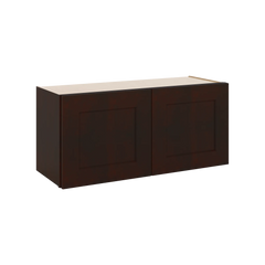 J&K Java Coffee S1 Double Door Wall Cabinet - 33" W x 15" H
