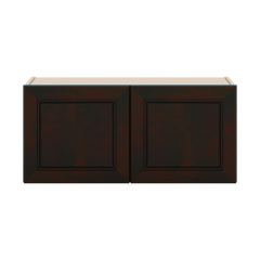 J&K Espresso K8 Double Door Wall Cabinet - 33" W x 15" H