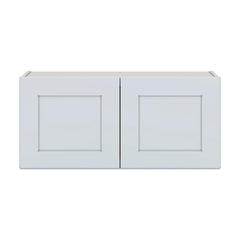 J&K White Shaker S8 Double Door Wall Cabinet - 33" W x 15" H