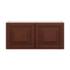 J&K Mahogany J5 Double Door Wall Cabinet - 33" W x 15" H
