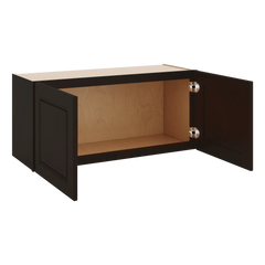 J&K Espresso K8 Double Door Wall Cabinet - 33" W x 15" H