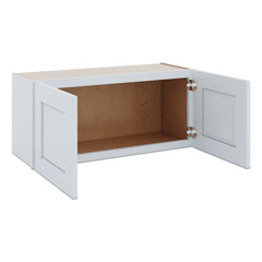 J&K White Shaker S8 Double Door Wall Cabinet - 33" W x 15" H
