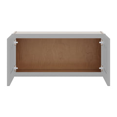 J&K Castle Grey S5 Double Door Wall Cabinet - 33" W x 15" H