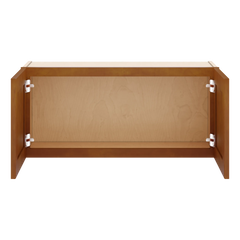 J&K Mocha Glazed K10 Double Door Wall Cabinet - 33" W x 15" H