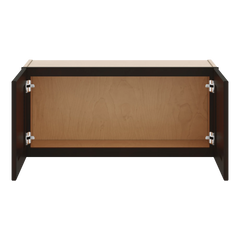 J&K Espresso K8 Double Door Wall Cabinet - 33" W x 15" H
