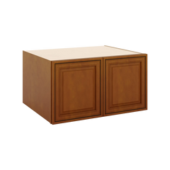 J&K Mocha Glazed K10 Refrigerator Wall Cabinet - 33" W x 18" H x 27" D