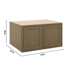 J&K Hazel H8 Refrigerator Wall Cabinet - 33" W x 18" H x 27" D