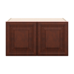 J&K Mahogany J5 Refrigerator Wall Cabinet - 33" W x 18" H x 27" D