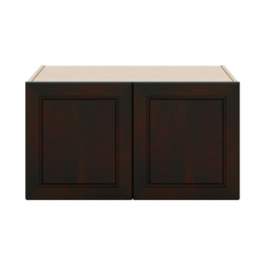 J&K Espresso K8 Refrigerator Wall Cabinet - 33" W x 18" H x 27" D