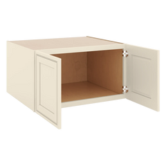 J&K Pearl Glazed H9 Refrigerator Wall Cabinet - 33" W x 18" H x 27" D