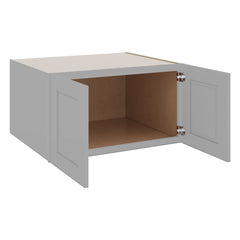 J&K Castle Grey S5 Refrigerator Wall Cabinet - 33" W x 18" H x 27" D