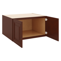 J&K Mahogany J5 Refrigerator Wall Cabinet - 33" W x 18" H x 27" D