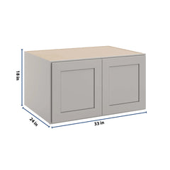 CNC Luxor 5-Piece Misty Grey 33" W X 18" H X 24" D Double Door Wall Cabinet