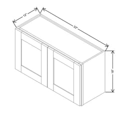 Modernform Cabinet Onyx Black Shaker 33" W X 18" H X 12" D Double Door Wall Cabinet