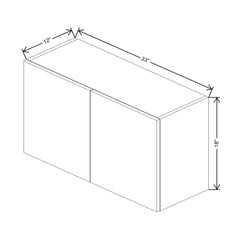 CNC Classic Broadway Nimbus 33" W X 18" H Double Door Wall Cabinet