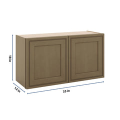 J&K Hazel H8 Double Door Wall Cabinet - 33" W x 18" H
