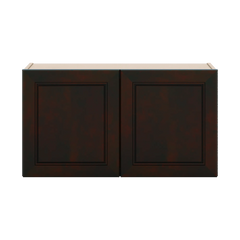 J&K Espresso K8 Double Door Wall Cabinet - 33" W x 18" H