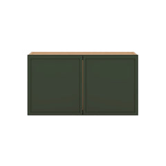 Modernform Cabinet Slim Sage Green 33" W X 18" H X 12" D Double Door Wall Cabinet