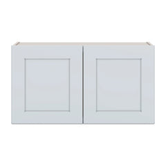 J&K White Shaker S8 Double Door Wall Cabinet - 33" W x 18" H