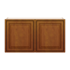 J&K Mocha Glazed K10 Double Door Wall Cabinet - 33" W x 18" H