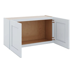 J&K White Shaker S8 Double Door Wall Cabinet - 33" W x 18" H