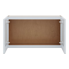J&K White Shaker S8 Double Door Wall Cabinet - 33" W x 18" H