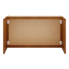 J&K Mocha Glazed K10 Double Door Wall Cabinet - 33" W x 18" H