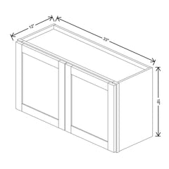 Wolf Classic Grantley White Paint 33"W X 18"H Wall Cabinet