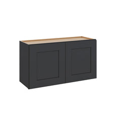 Modernform Cabinet Onyx Black Shaker 33" W X 18" H X 12" D Double Door Wall Cabinet