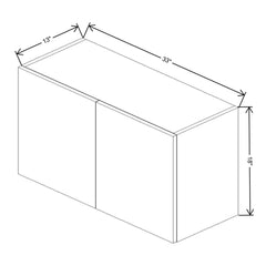 Fabuwood Ovela Catalina Bianco Matte 33" W X 18" H X 13" D Double Door Wall Cabinet