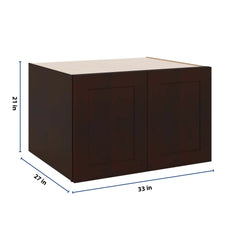 J&K Java Coffee S1 Refrigerator Wall Cabinet - 33" W x 21" H x 27" D