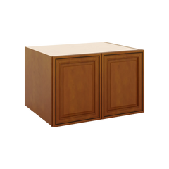 J&K Mocha Glazed K10 Refrigerator Wall Cabinet - 33" W x 21" H x 27" D