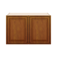 J&K Mocha Glazed K10 Refrigerator Wall Cabinet - 33" W x 21" H x 27" D