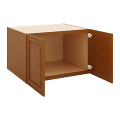 J&K Mocha Glazed K10 Refrigerator Wall Cabinet - 33" W x 21" H x 27" D