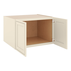 J&K Pearl Glazed H9 Refrigerator Wall Cabinet - 33" W x 21" H x 27" D