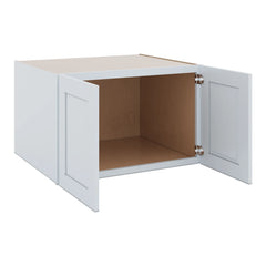 J&K White Shaker S8 Refrigerator Wall Cabinet - 33" W x 21" H x 27" D