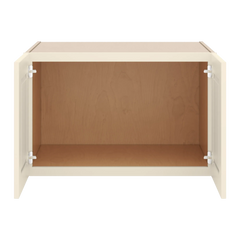 J&K Pearl Glazed H9 Refrigerator Wall Cabinet - 33" W x 21" H x 27" D