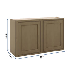 J&K Hazel H8 Double Door Wall Cabinet - 33" W x 21" H