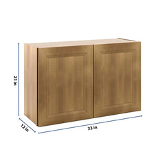 J&K Butterscotch B8 Double Door Wall Cabinet - 33" W x 21" H
