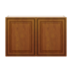 J&K Mocha Glazed K10 Double Door Wall Cabinet - 33" W x 21" H
