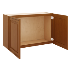 J&K Mocha Glazed K10 Double Door Wall Cabinet - 33" W x 21" H