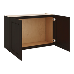 J&K Espresso K8 Double Door Wall Cabinet - 33" W x 21" H