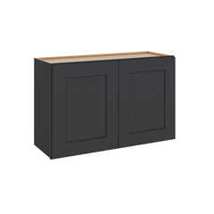Modernform Cabinet Onyx Black Shaker 33" W X 21" H X 12" D Double Door Wall Cabinet