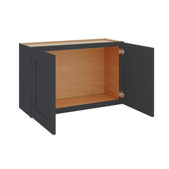 Modernform Cabinet Onyx Black Shaker 33" W X 21" H X 12" D Double Door Wall Cabinet