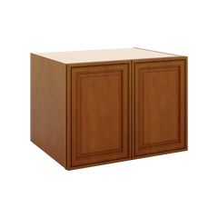 J&K Mocha Glazed K10 Refrigerator Wall Cabinet - 33" W x 24" H x 27" D