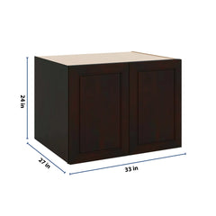 J&K Espresso K8 Refrigerator Wall Cabinet - 33" W x 24" H x 27" D