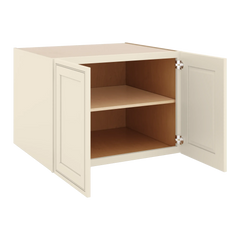 J&K Pearl Glazed H9 Refrigerator Wall Cabinet - 33" W x 24" H x 27" D
