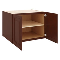 J&K Mahogany J5 Refrigerator Wall Cabinet - 33" W x 24" H x 27" D